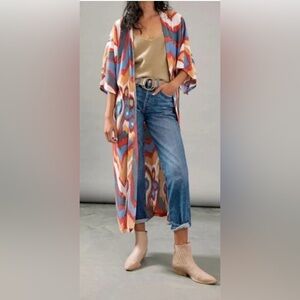 Anthropologie-Bel Kazan Patterned Kimono